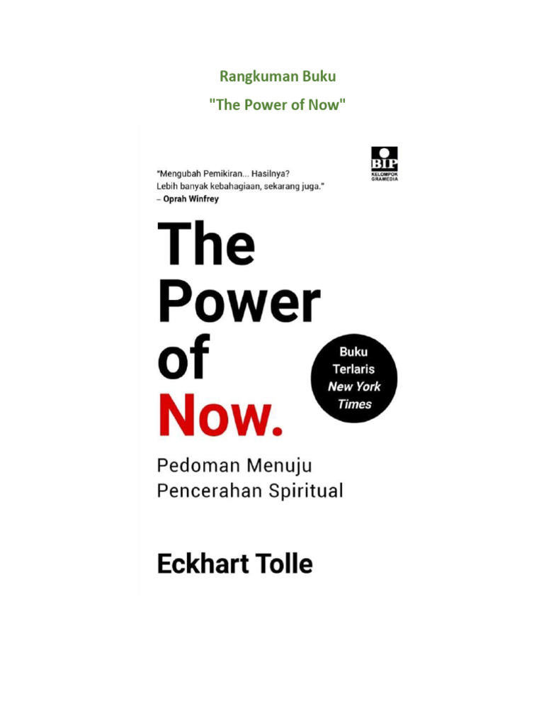 Rangkuman "The Power of Now" | PDF