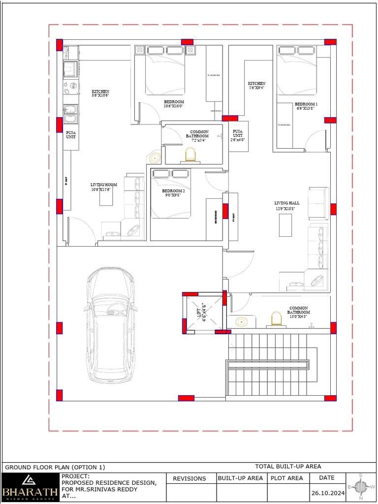Proposed Residence Ground Floor Plan | PDF | Room | Interior Design