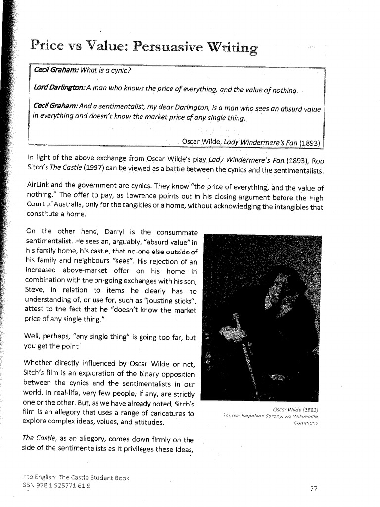 Persuasive Writing Linked To The Castle | PDF