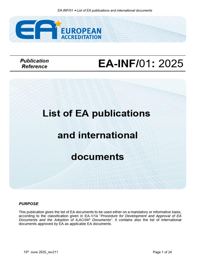 EA Publications and International Documents | PDF