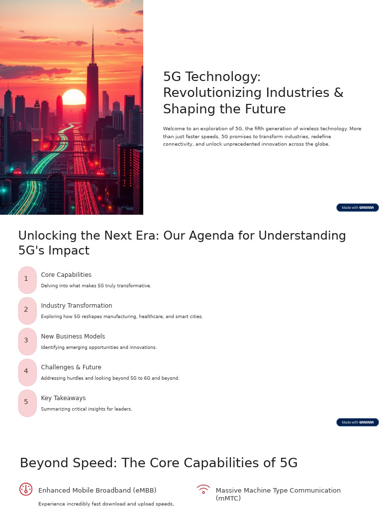 5G Technology Revolutionizing Industries and Shaping The Future | PDF ...