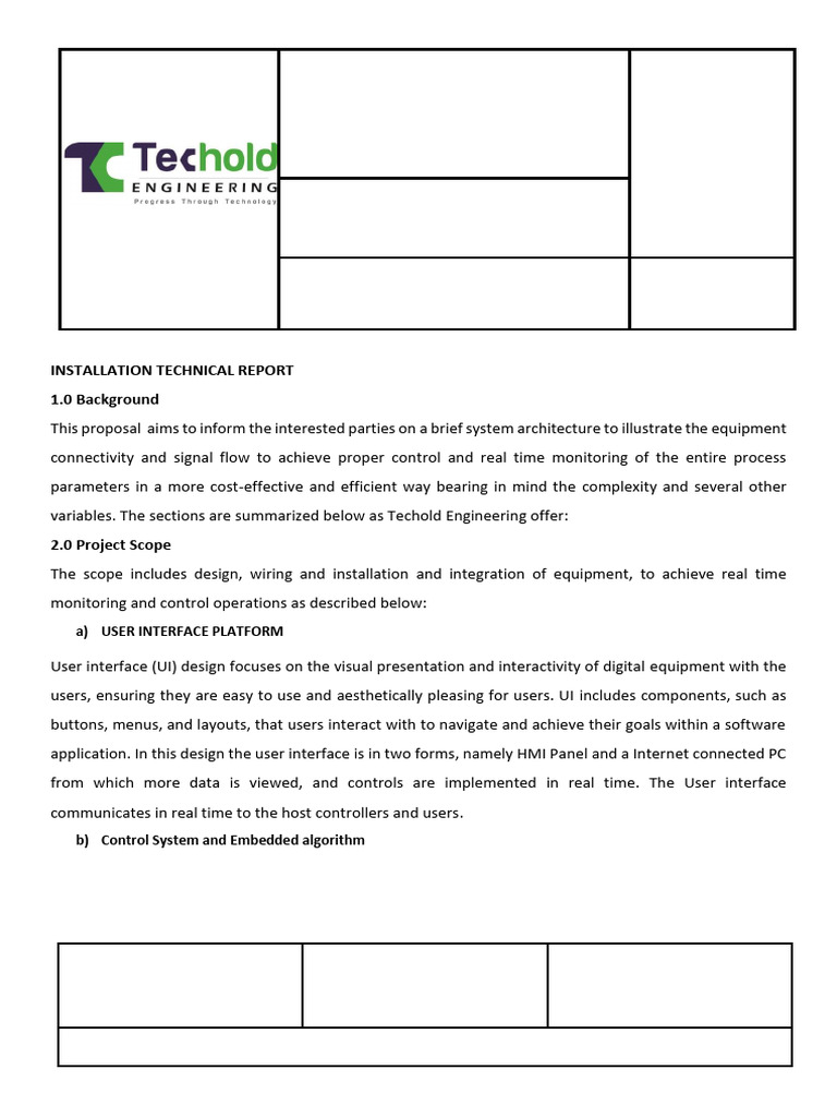 Designing, Supplying and Installing of An Automated System For Water ...