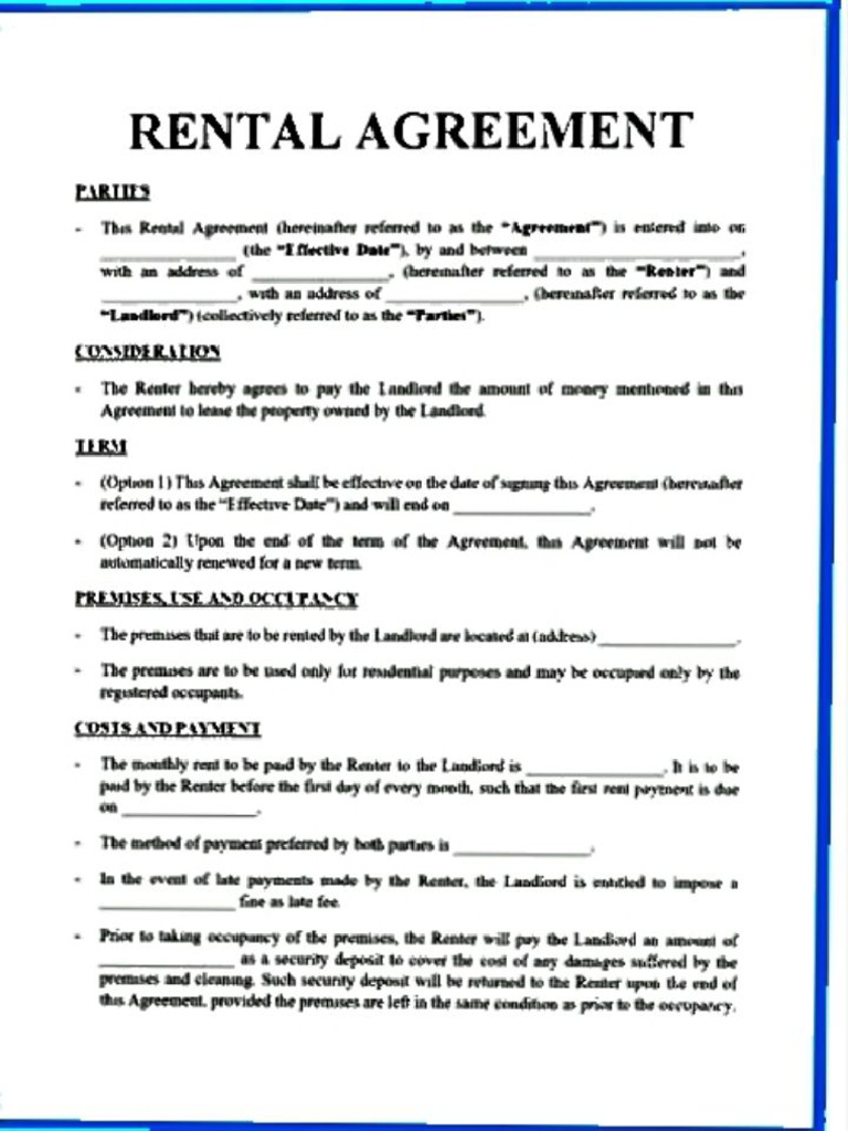 Rental Agreement | PDF