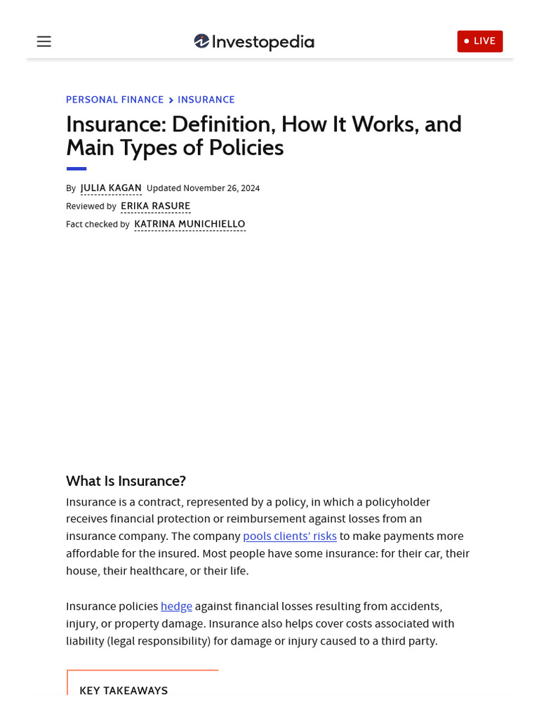 Understanding Insurance and Its Types | PDF | Insurance | Home Insurance
