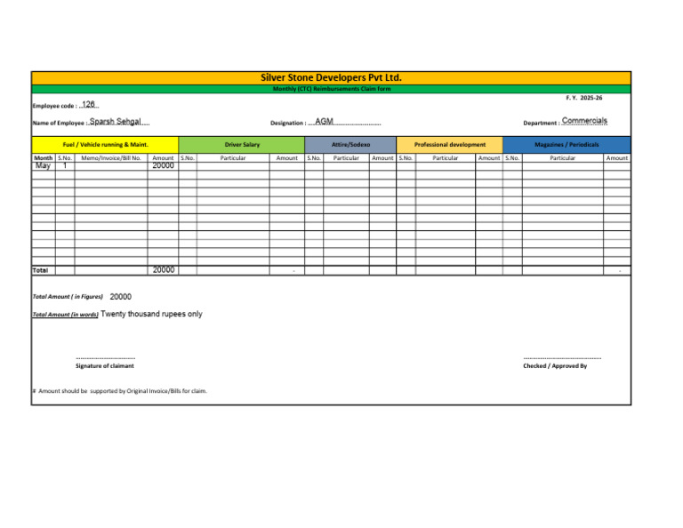 CTC Reimbursement Claim Form May | PDF
