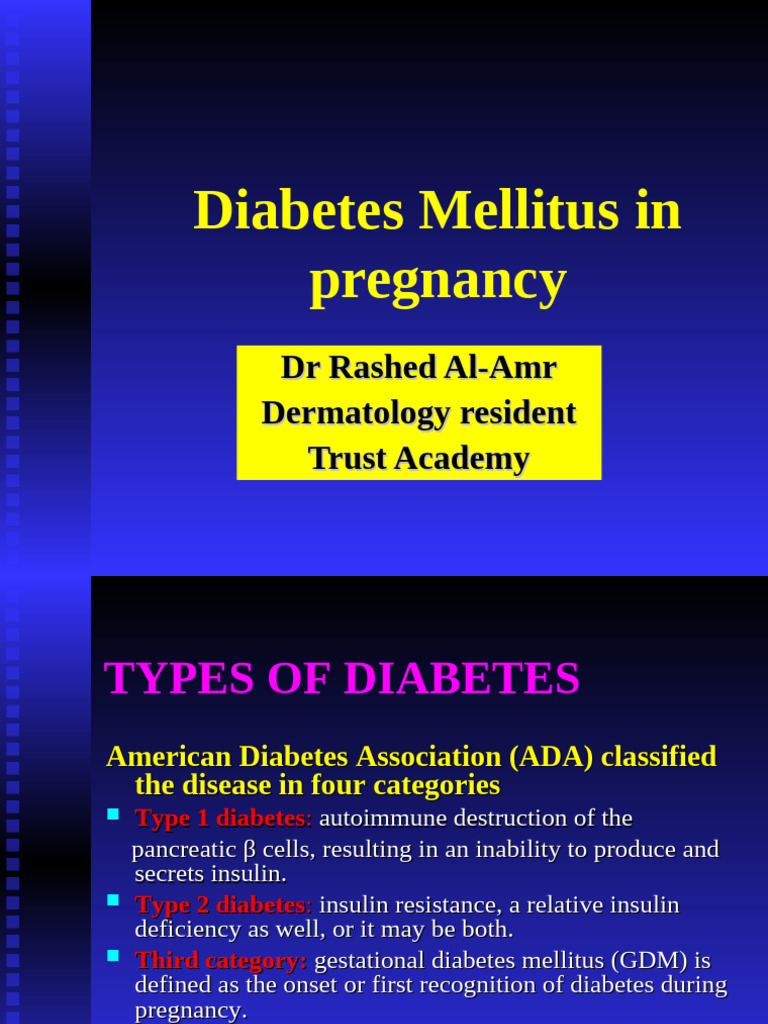 Diabetes Mellitus in Pregnancy Overview | PDF | Diabetes | Gestational ...