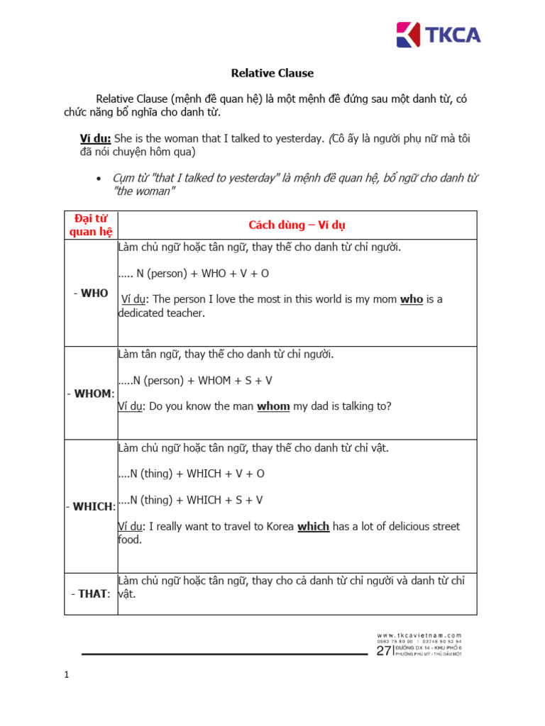 Relative Clause | PDF