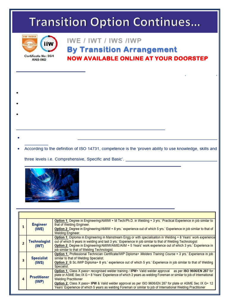 ISO Welding Qualification Transition Guide | PDF