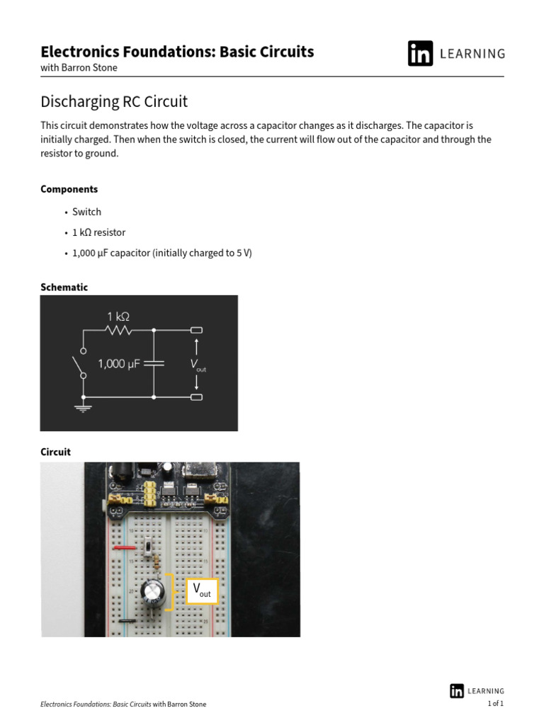 05 07 Discharging RC Circuit | PDF