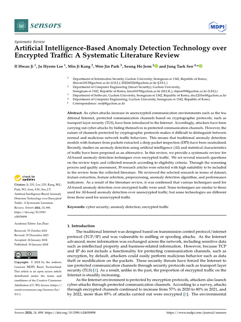 AI Anomaly Detection in Encrypted Traffic | PDF | Computing ...