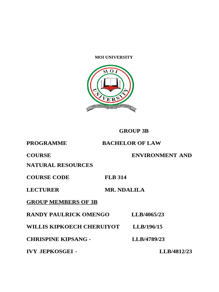 Group 3B Environmental Law | PDF | Water Quality | Water