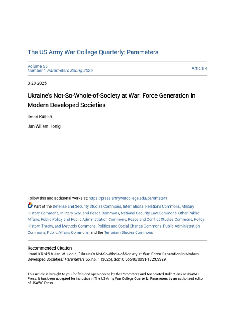 Ukraine's War: Force Generation Insights | PDF | Ukraine | Military