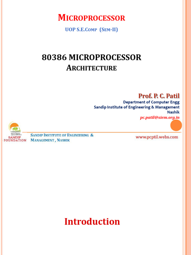 80386 Microprocessor Architecture Overview | PDF | X86 Architecture ...