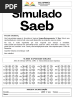 Cartão-Resposta Simulao Saeb 2025 | PDF