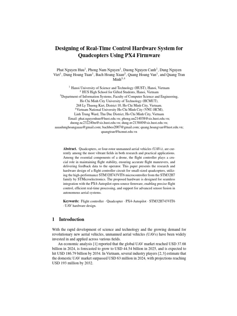 Real-Time Quadcopter Flight Controller Design | PDF | Unmanned Aerial ...