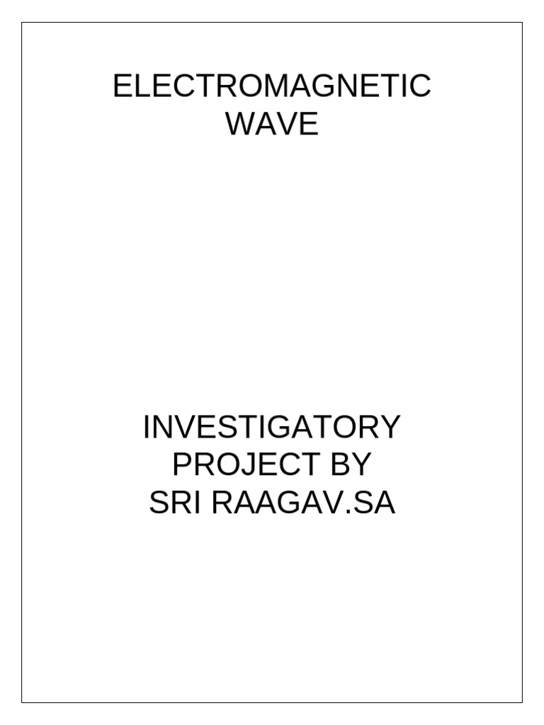 Physics Assignment | PDF | Electromagnetic Radiation | Waves