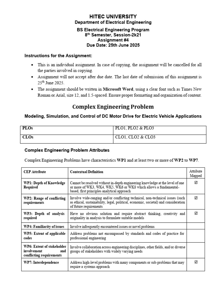 Assignment #4 Complex Enegineering Problem | PDF | Control Theory ...