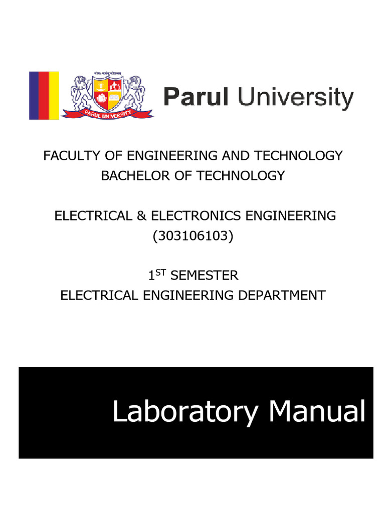 EEE Lab Manual for 1st Year Students | PDF | Rectifier | Electrical ...