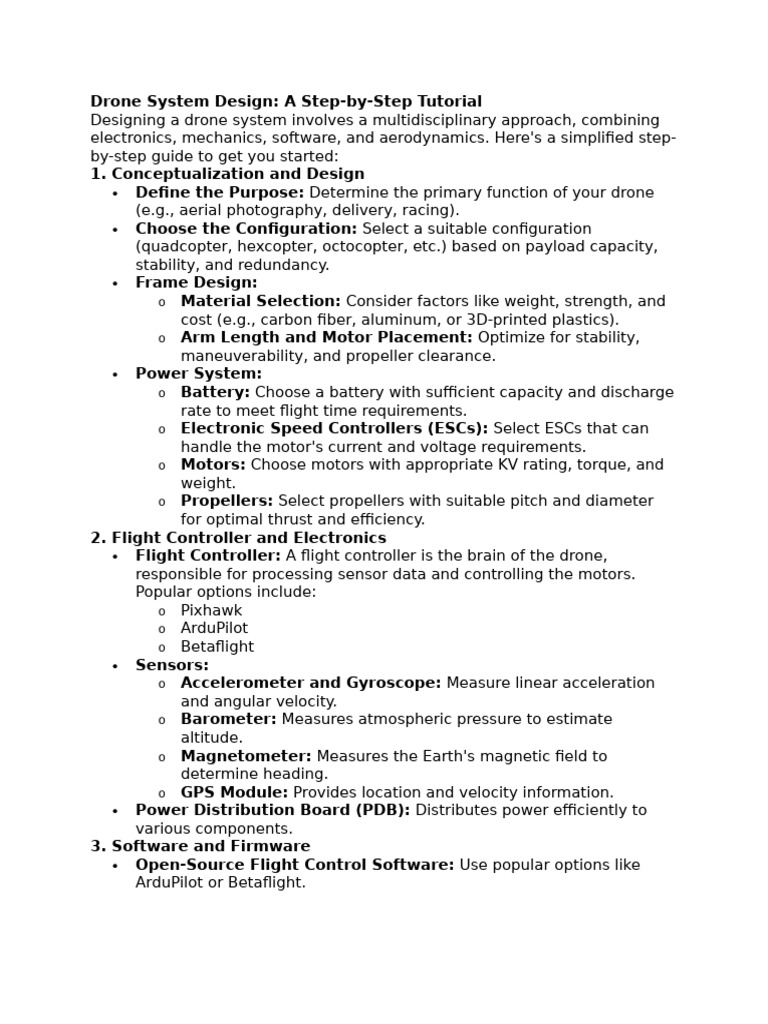 Drone System Design | PDF