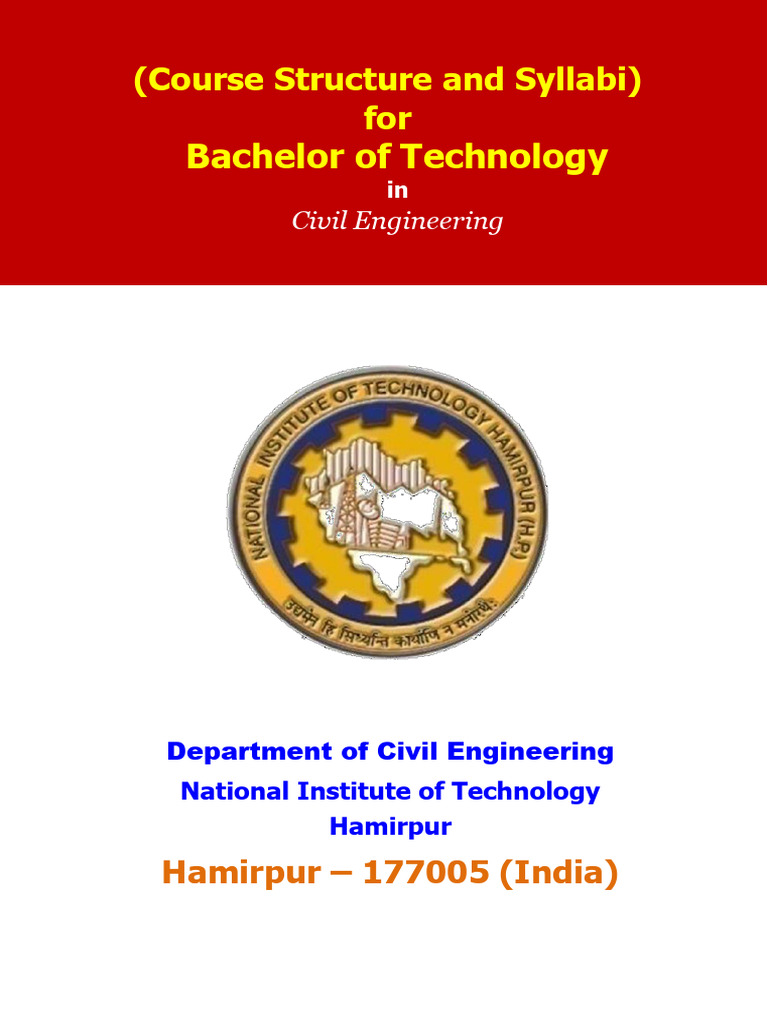 B.Tech Civil Engineering Curriculum Guide | PDF | Bending | Beam ...