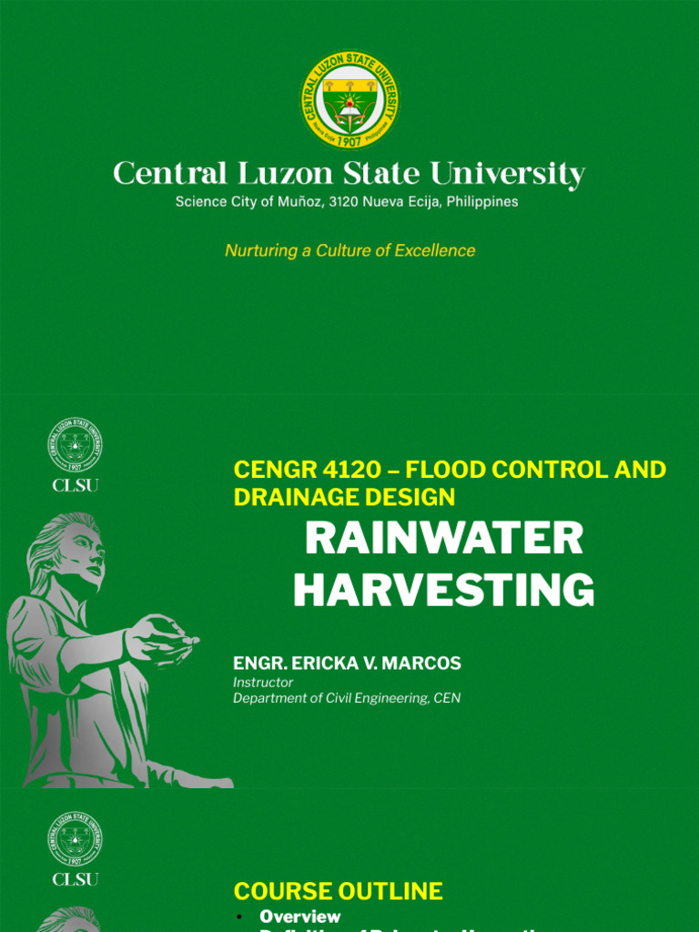Lecture 01 Rainwater Harvesting | PDF | Stormwater | Surface Runoff