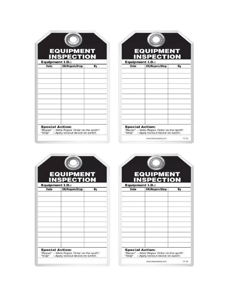 Inspection Tag System | PDF