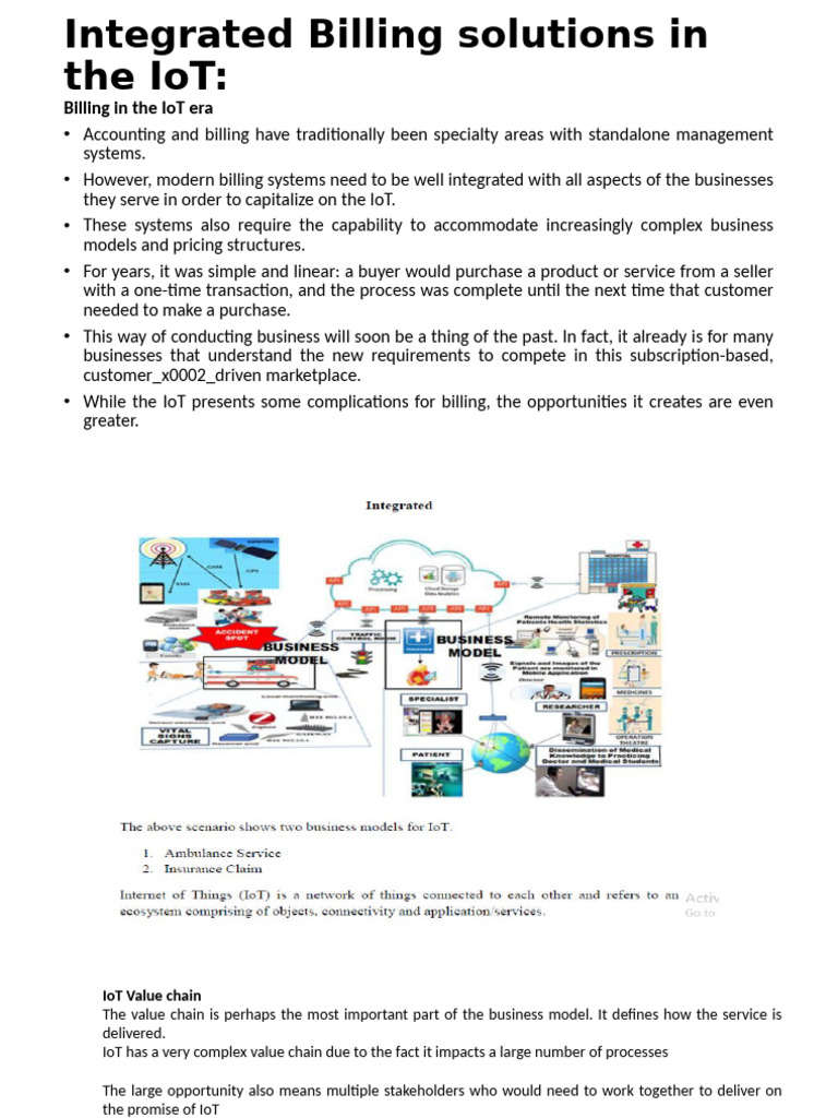 IoT Billing Solutions and Business Models | PDF | Internet Of Things ...