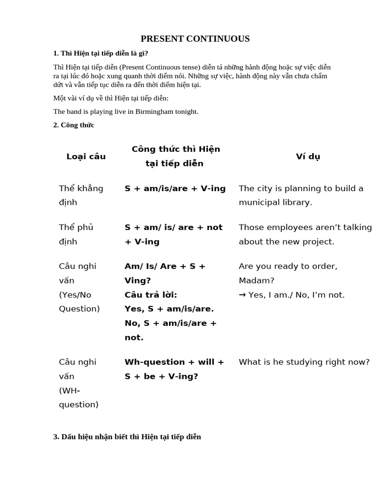 Understanding Present Continuous Tense | PDF