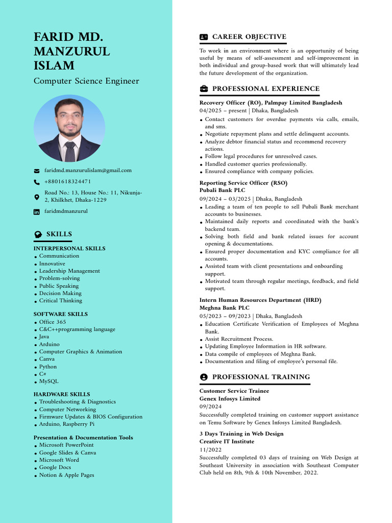 Computer Science Engineer Resume | PDF | Software | Computing