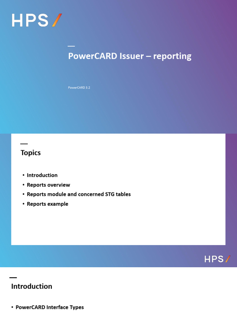 PowerCARD Issuer Reporting Overview | PDF | Credit Card | Business