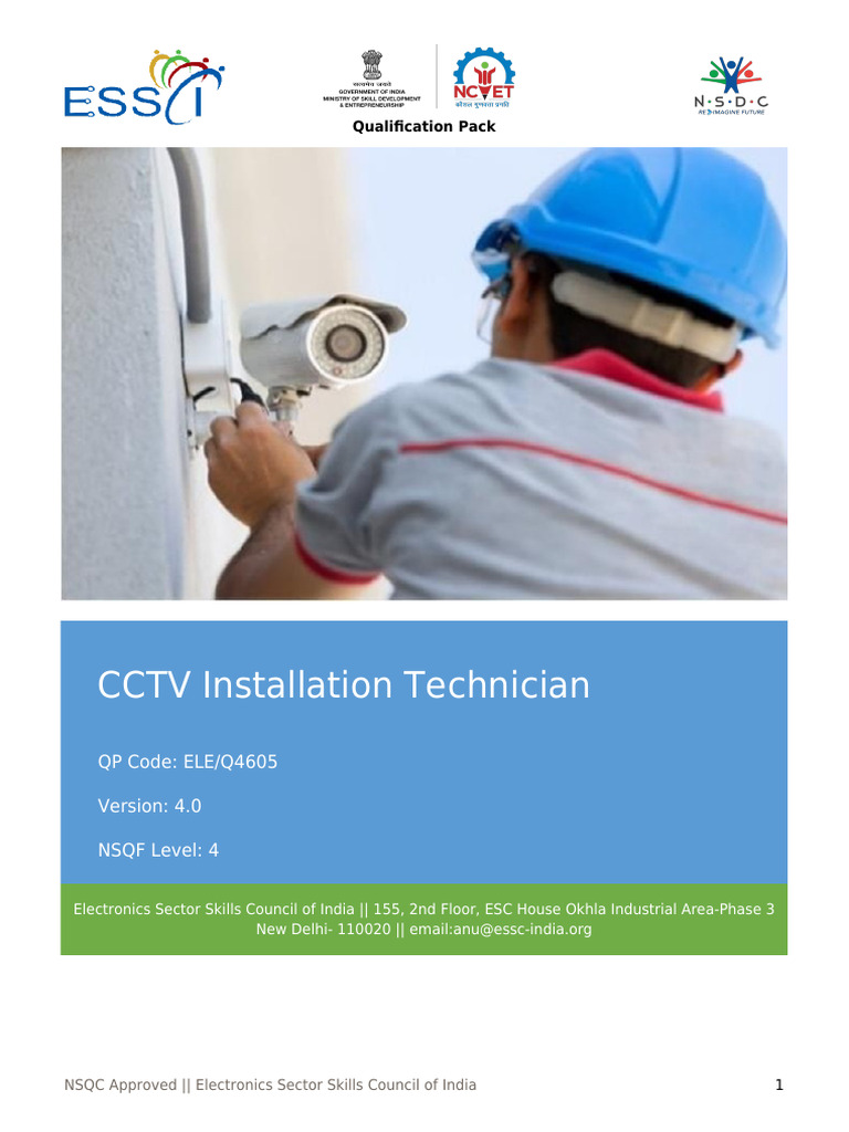 CCTV Installation Technician QP Overview | PDF | Closed Circuit ...