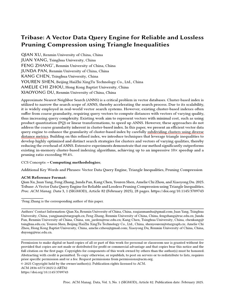 Tribase: Efficient Vector Query Engine | PDF | Sphere | Angle