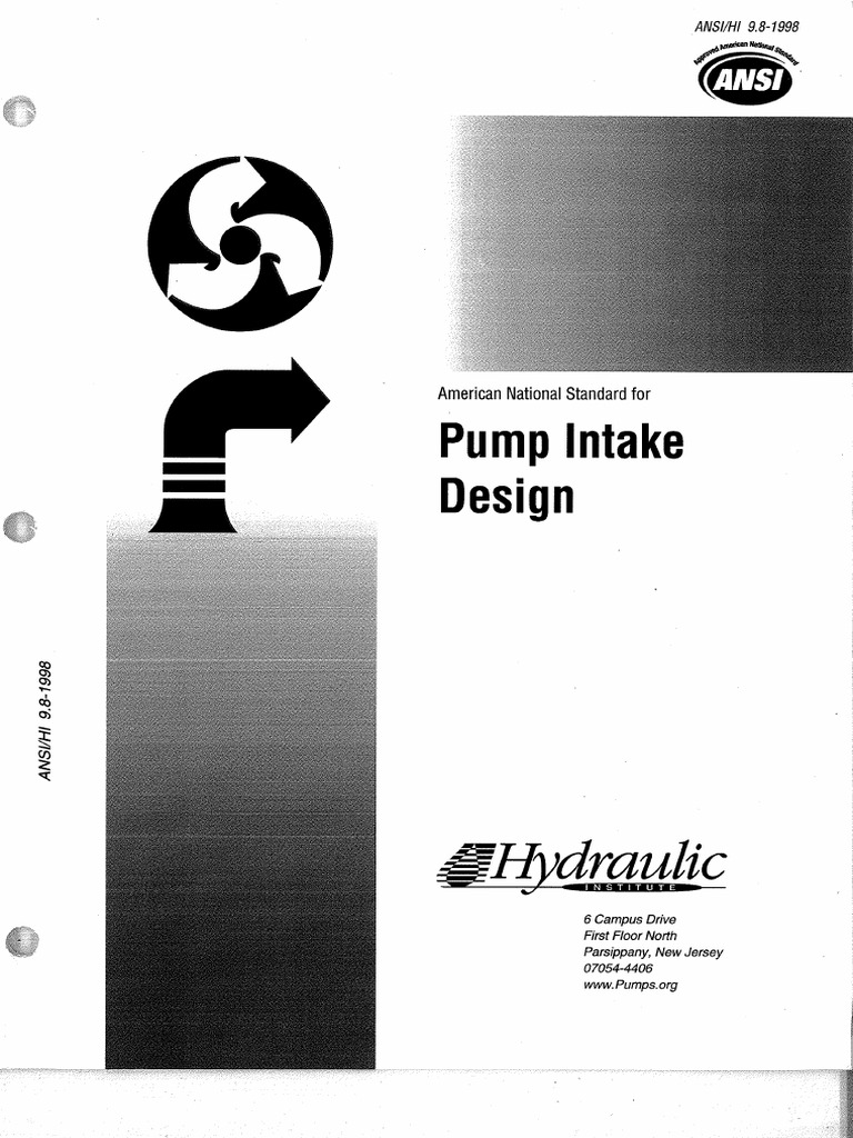 American Standard - Pump Intake Design | PDF