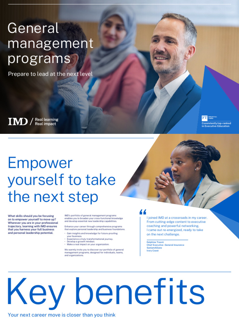IMD General Management Programs Overview | PDF | Leadership | Innovation