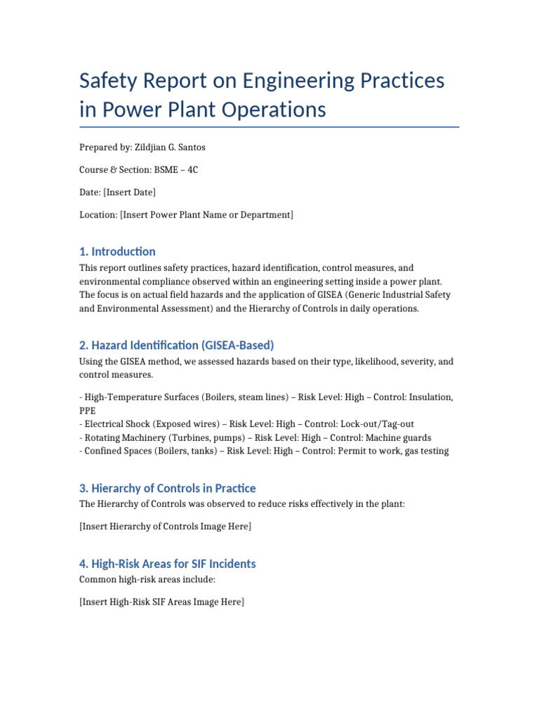 Safety Report PowerPlant Zildjian Santos | PDF