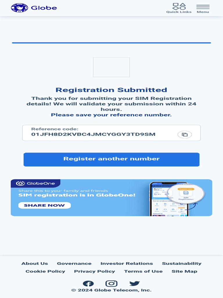 SIM Registration Confirmation Notice | PDF