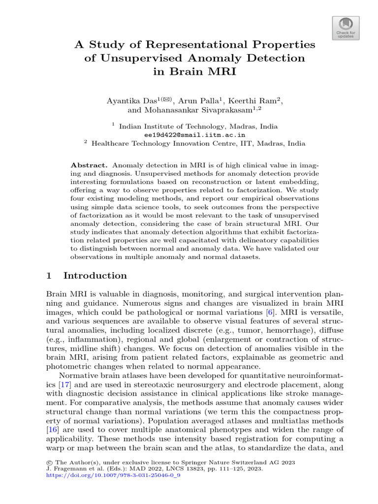Unsupervised Detection - Brain MRI | PDF | Applied Mathematics