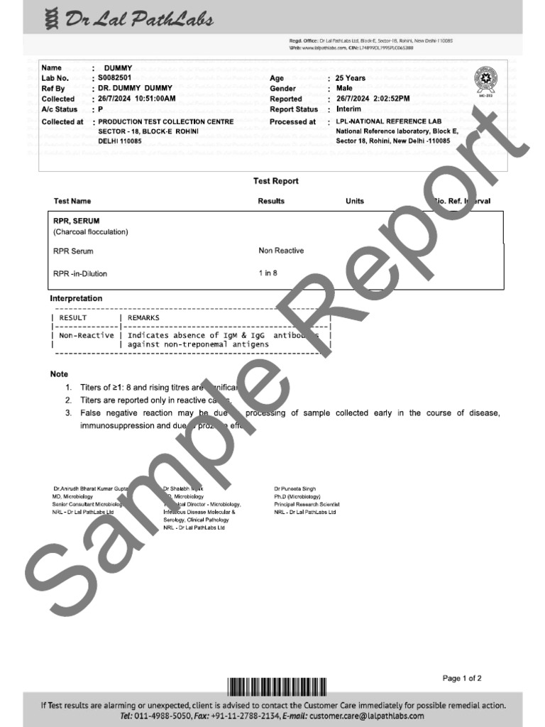 VDRL Lal | PDF