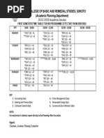 SAUT Timetable 2024/2025 Semester 1 | PDF