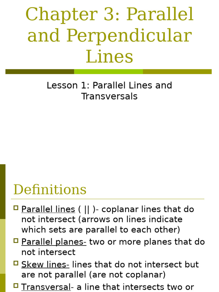 Parallel and Perpendicular Lines Guide | PDF | Mathematical Concepts ...