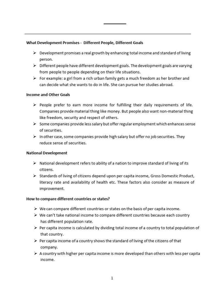 Development Goals and Economic Growth Insights | PDF | Human ...