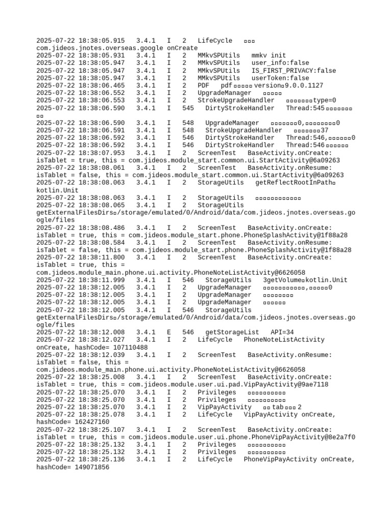 App Lifecycle and Initialization Logs | PDF | Mobile Telecommunications