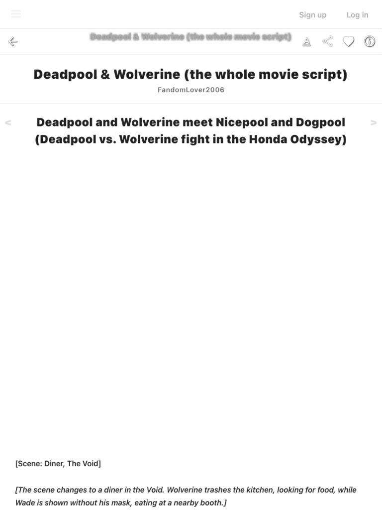 Deadpool & Wolverine Movie Script | PDF