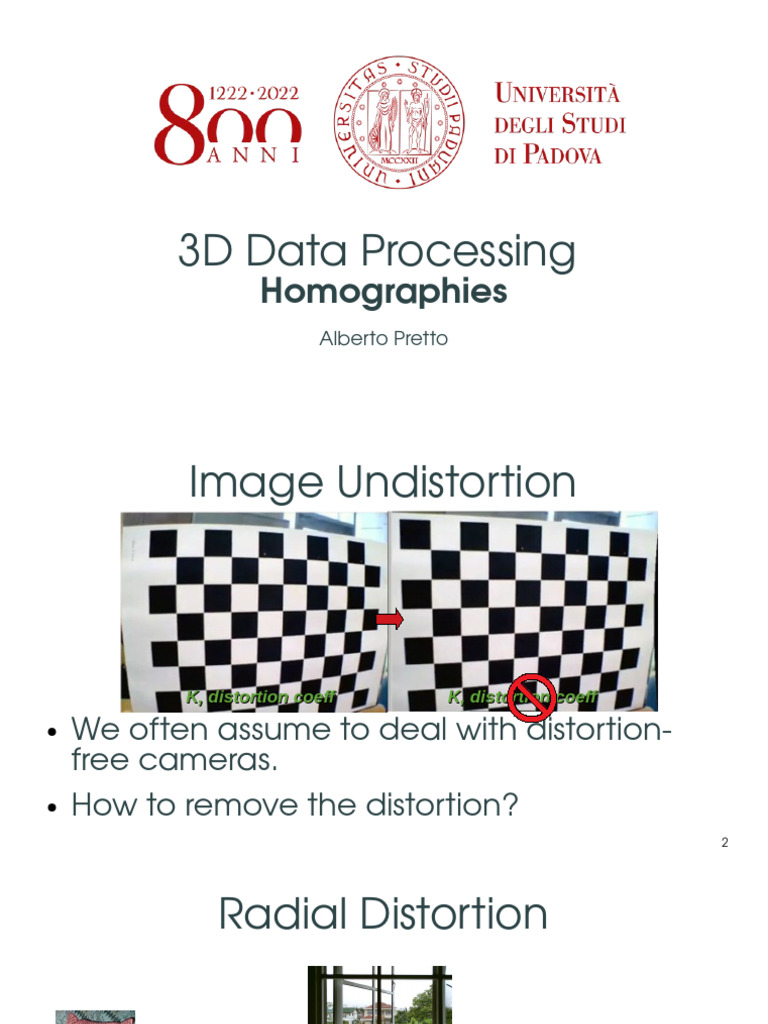 3D Image Undistortion and Homography Techniques | PDF | Applied ...