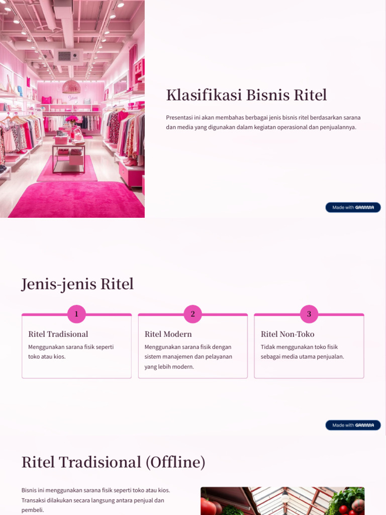 Klasifikasi Bisnis Ritel Modern dan Tradisional | PDF