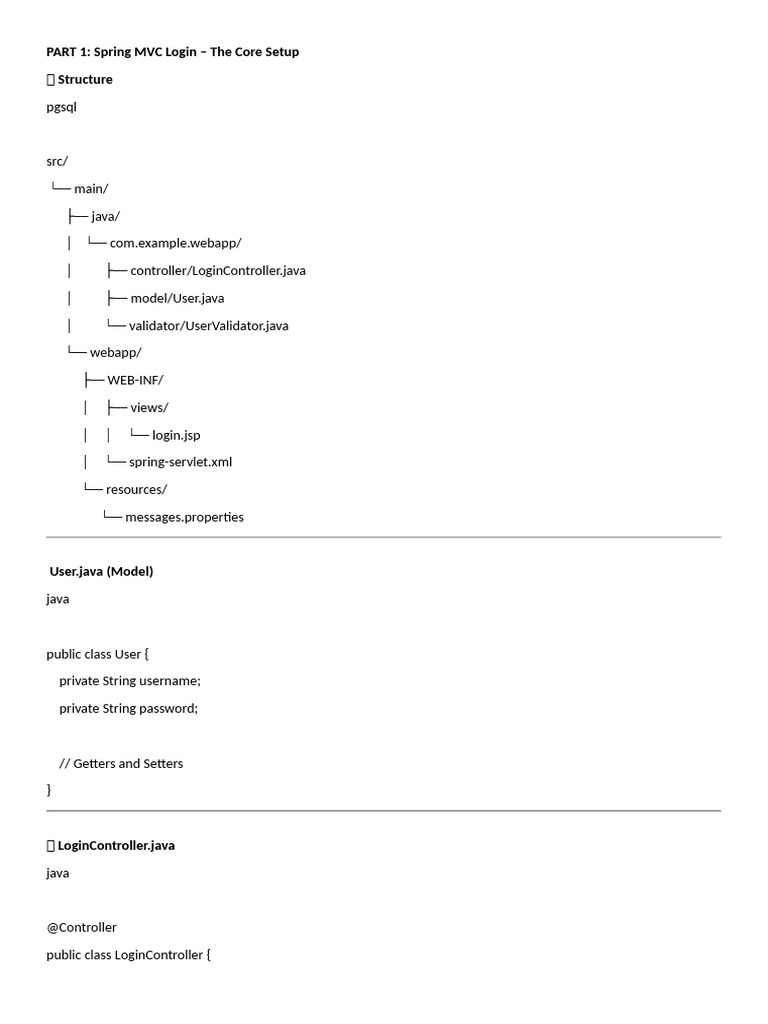 Login For A Spring Web App - Error Handling and Localization | PDF ...
