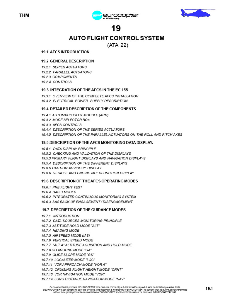 EC 155 Automatic Flight Control System | PDF | Aircraft Flight Control ...
