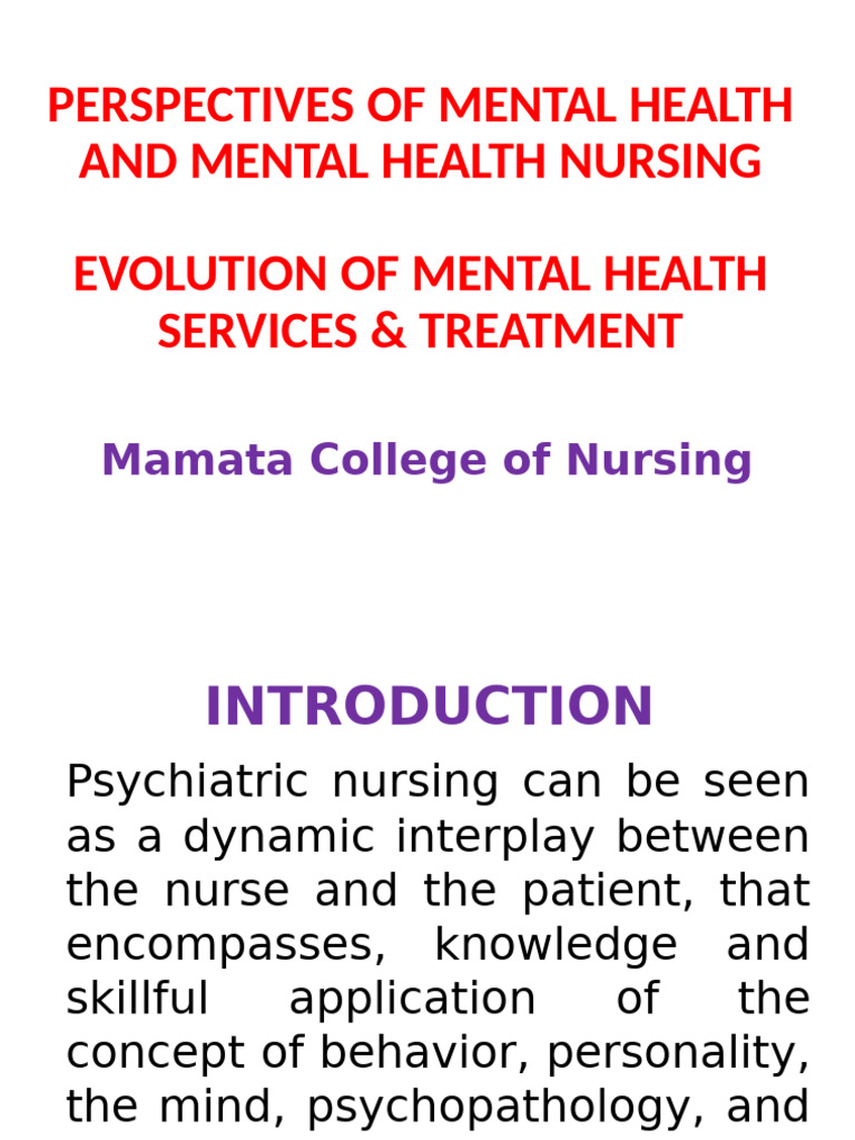 Perspectives on Mental Health Nursing | PDF | Psychiatry | Mental Disorder