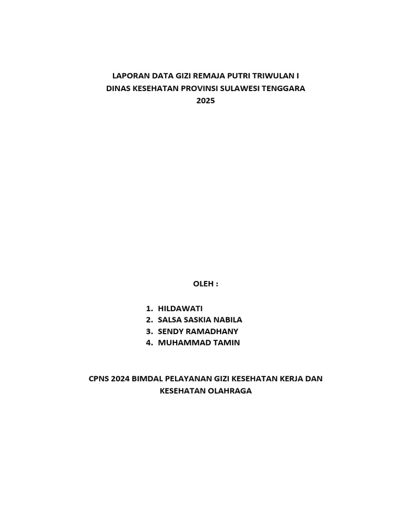 Program TTD untuk Remaja Putri Anemia | PDF