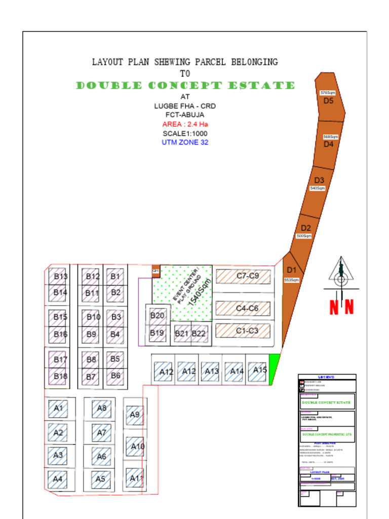 Layout Plan for Double Concept Estate | PDF | Chess